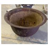 Antique cast-iron lard kettle