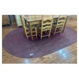 Oval braided rug