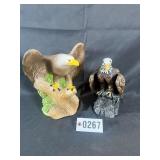 (2) Large "Univeral Statutory" resin bald eagle