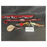 Native American feather headdress band and other