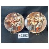 (2) Norman Rockwell plates - "The Toy Maker" No.