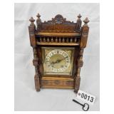 Antique Victorian walnut mantle clock  w/