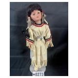 Porcelain Native American doll "Claire Marie -