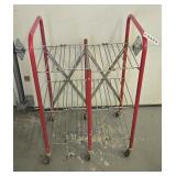 Small rolling shop rack