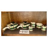 Blair "Gay Plaid" dinnerware from Replacements,