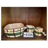 Blair "Gay Plaid" dinnerware from Replacements,