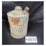 Primitive metal oil can w/ spout