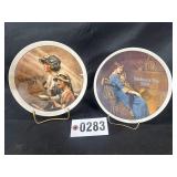 (2) Norman Rockwell plates - Motherï¿½s Day plates