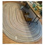 Oval braided rug