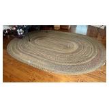 Oval braided rug