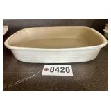 Pampered Chef Stoneware baking dish 15" x 10" x