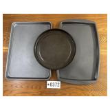 (3) Cookie sheets - 2 sq.; 1 round