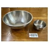 Lg. 12" SS mixing bowl & sm. 6" SS mixing bowl