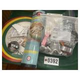 Group of baking supplies: cookie cutters, pie