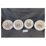 (4) Dï¿½Arceau Limoges plates - No. 714, No. 414,