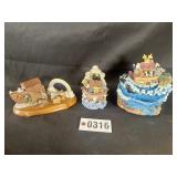 Noahï¿½s Ark themed Resin musical scene and 2 other