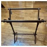 Cherry finish wooden quilt rack