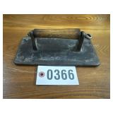 Cast iron grill press w/ wood handle