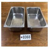 (3) 12 x 6 x 4 SS pan inserts