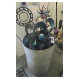 Large container of yard ornaments