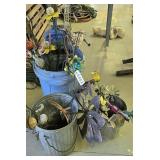 (3) small containers of yard ornaments