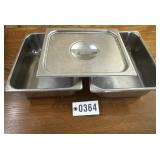 (2) 12 x 9.5 x 4D Stainless Steel pan insert
