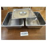 (2) 12 x 9.5 x 4D Stainless Steel pan insert