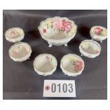 RS Prussia rose pattern 6" berry bowl set