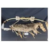 Decorative Native American bow and arrow set with
