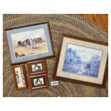 (5) assorted Amish themed framed pictures