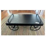 Industrial rustic wagon wheel coffee table, 42"L
