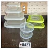 (9) Assorted brand & size glass food storage