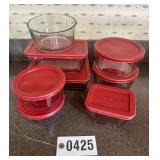 (8) Assorted sized Anchor Hocking glass food
