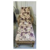 Wicker chaise lounge