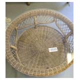 Round wicker table