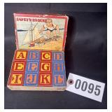 Vintage Hal-Sam alphabet block set in original