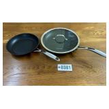 (2) KitchenAid 5-layer nonstick skillets, 1 lid