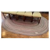 Oval braided rug