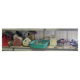 Contents of shelf - yard ornaments and outdoor