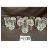Lead crystal pressed glass tumblers (12)