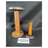 Industrial wooden thread spools (3)