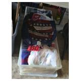 Container of blankets and towels
