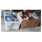 3 containers of books