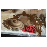 Antique cast iron wall mount karosene lamp holder