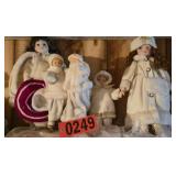 (5) Assorted porcelain dolls