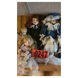 (4) Assorted porcelain dolls