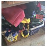 Larfe assortmant of cloth bags and purses