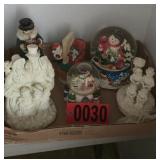 Winter collectibles and snowglobes