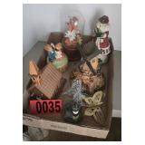 Villiage figurines and music boxes