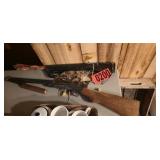 Crossman pump-action BB gun and Indian playset